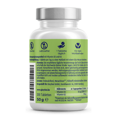 Vitamin D3 K2 2000 I.E. Tabletten