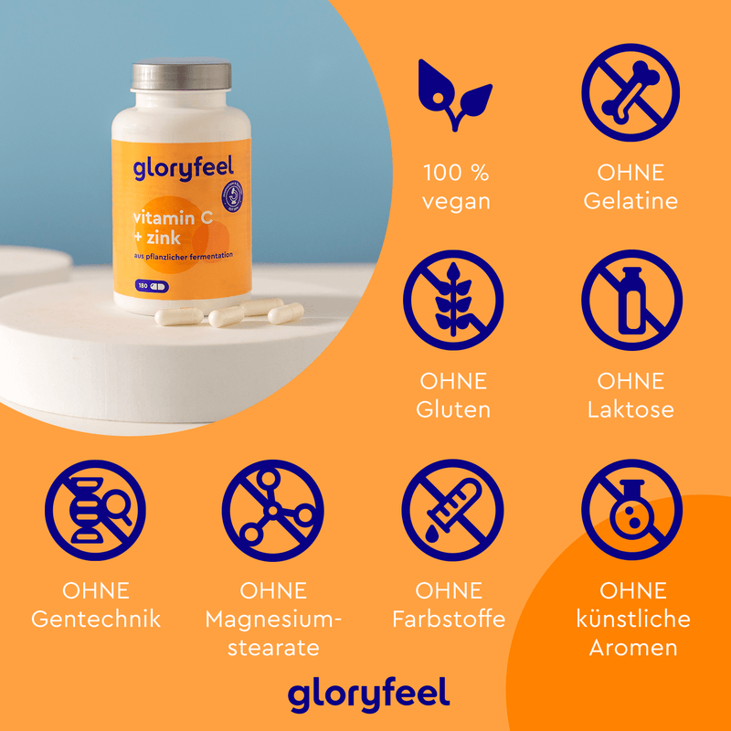 Vitamin C gepuffert + Zink 180 Kapseln