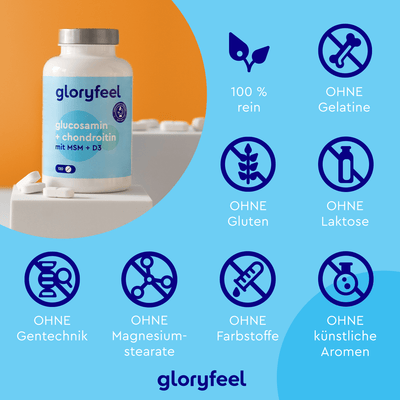 Glucosamin + Chondroitin + MSM mit Vitamin D3 Tabletten