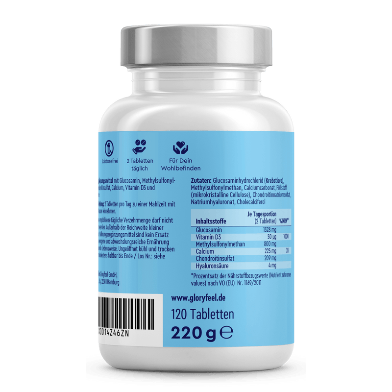 Glucosamin + Chondroitin + MSM mit Vitamin D3 Tabletten