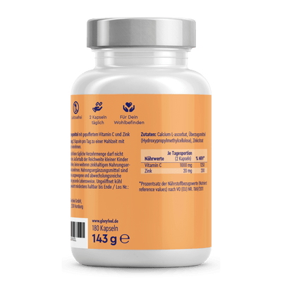 Vitamin C gepuffert + Zink 180 Kapseln