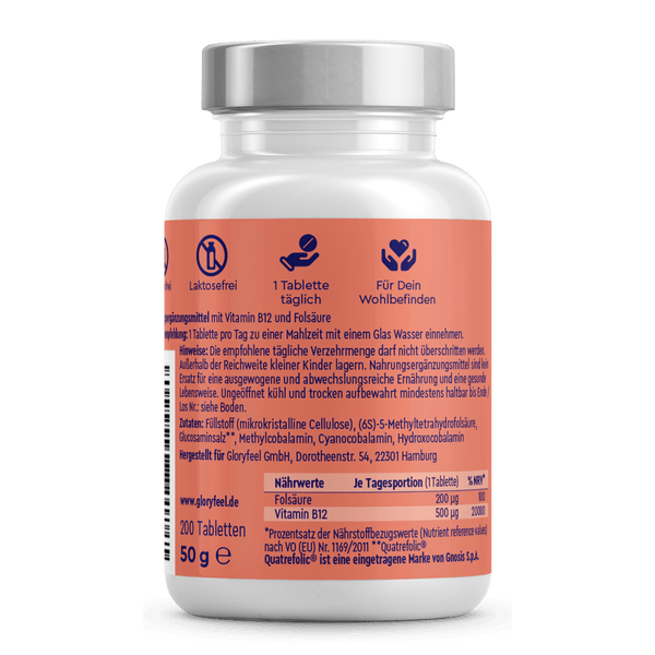 Vitamin B12 Tabletten Rückseite