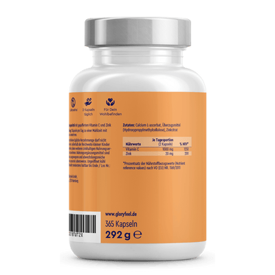 Vitamin C gepuffert + Zink 365 Kapseln