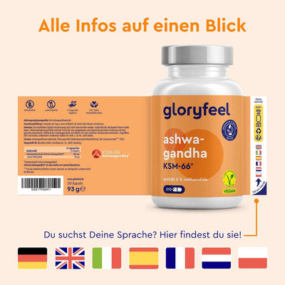 Ashwagandha KSM-66 Sprachen