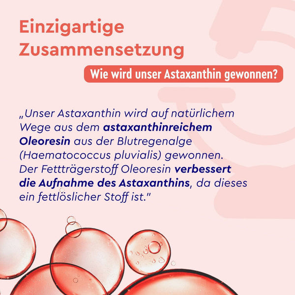 Astaxanthin Kapseln mit Vitamin E Zusammensetzung