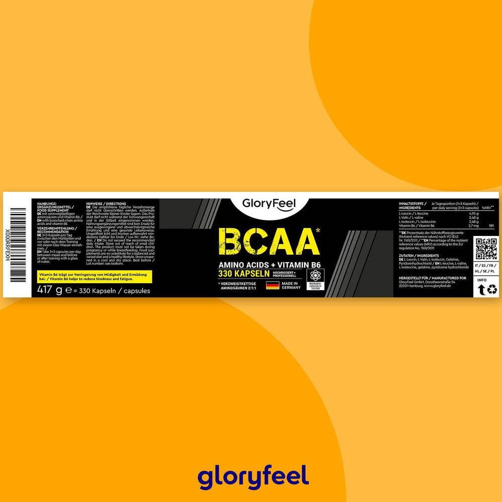 BCAA Kapseln Etikett