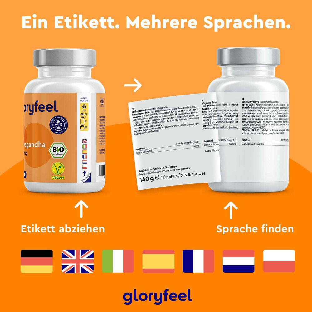 Bio Ashwagandha Kapseln Sprachen