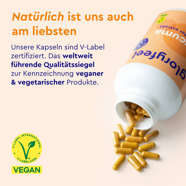 Curcuma Kapseln V-Label zertifiziert