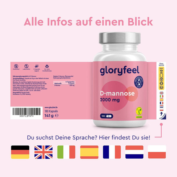 D-Mannose Kapseln kaufen | gloryfeel D-Mannose Kapseln kaufen | gloryfeel