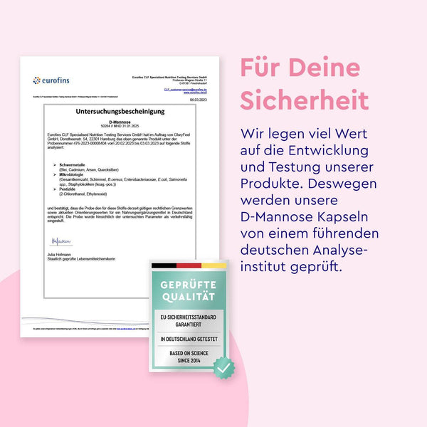 D-Mannose Kapseln Zertifikat
