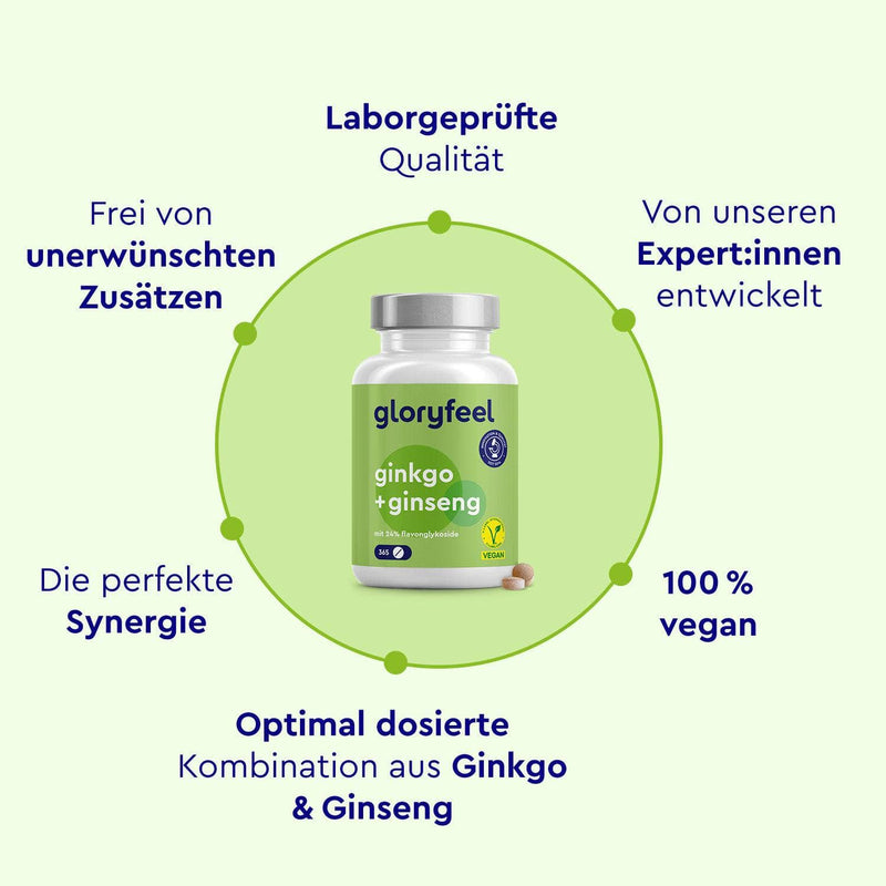 Ginkgo + Ginseng Tabletten Eigenschaften