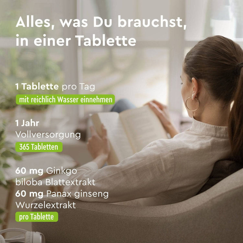 Ginkgo + Ginseng Tabletten Einnahme