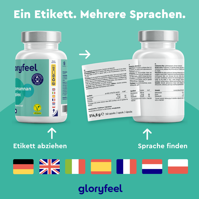 Glucomannan Kapseln Sprachen