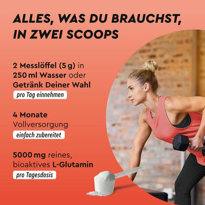 L-Glutamin Pulver Einnahme