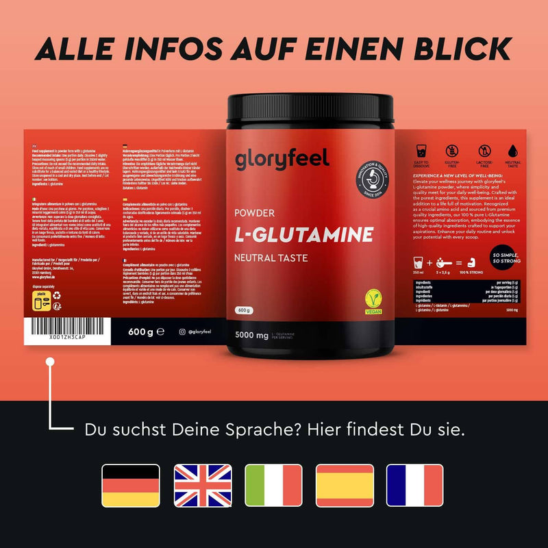 L-Glutamin Pulver Sprachen