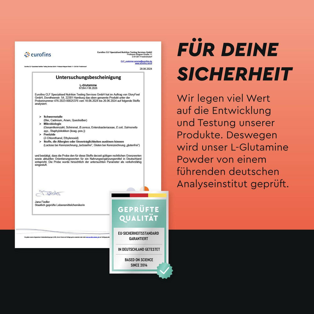 L-Glutamin Pulver Zertifikat