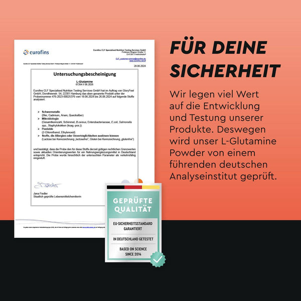 L-Glutamin Pulver Zertifikat