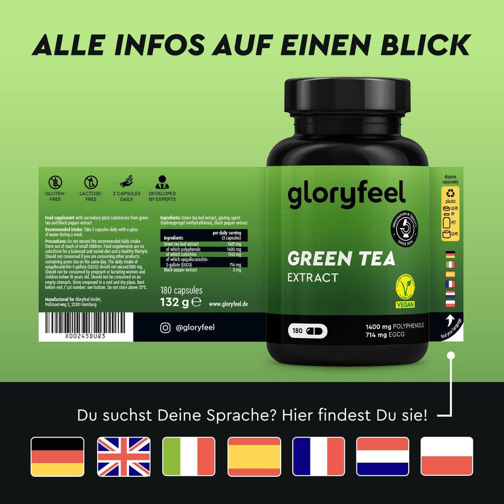 Grüntee Extrakt Kapseln Sprachen