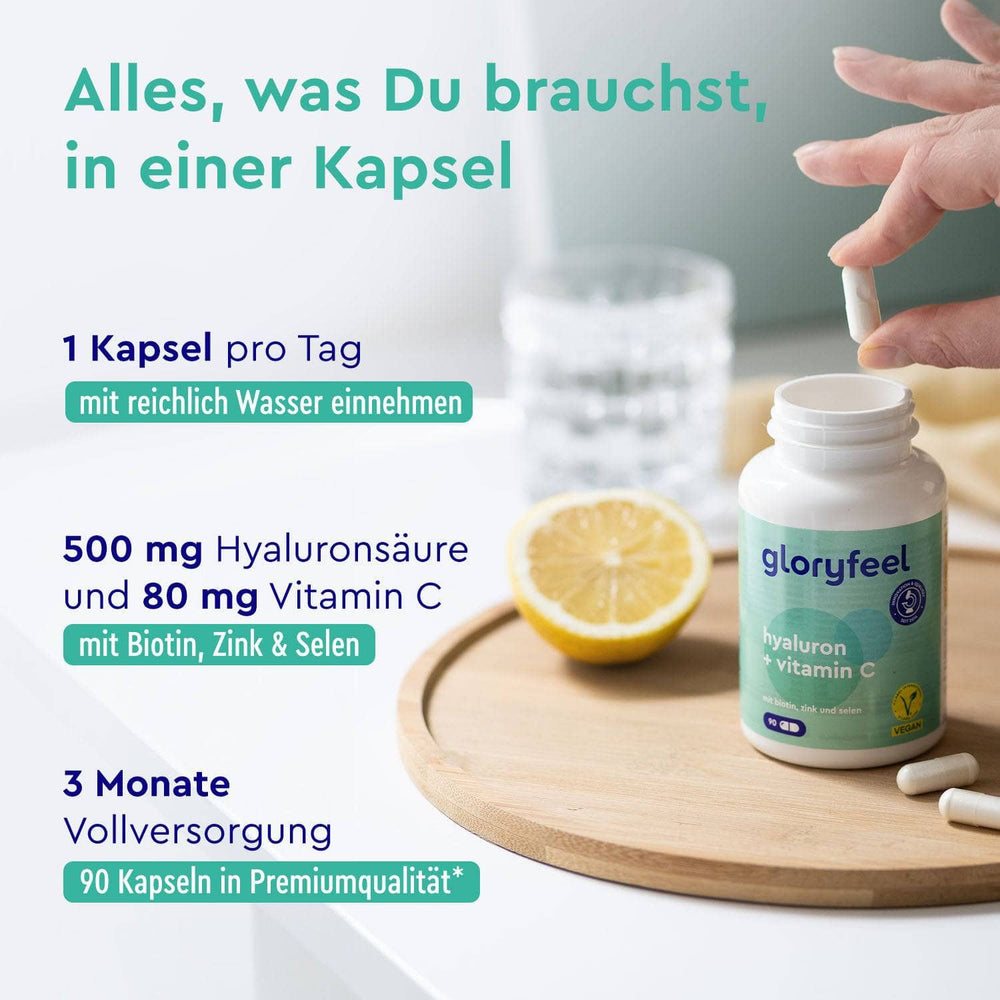 Hyaluron + Vitamin C Kapseln Einnahme