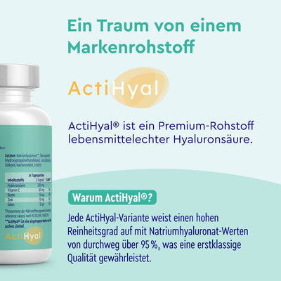 Hyaluron + Vitamin C Kapseln Markenrohstoff