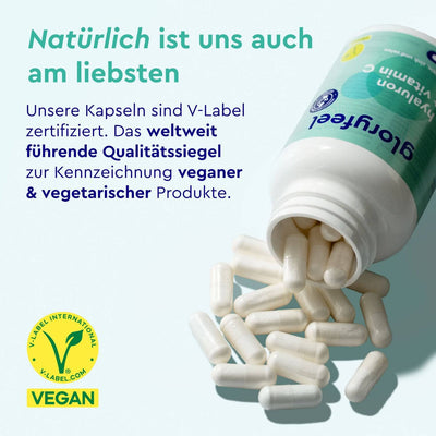 Hyaluron + Vitamin C Kapseln V-Label zertifiziert
