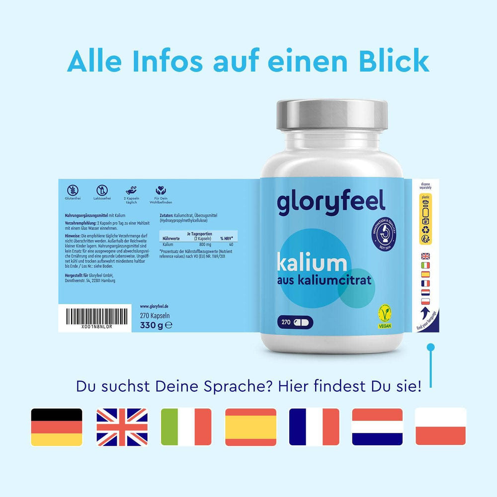 Kalium Kapseln Sprachen