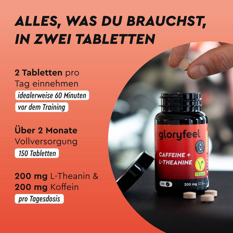Koffein + L-Theanin-Tabletten Einnahme