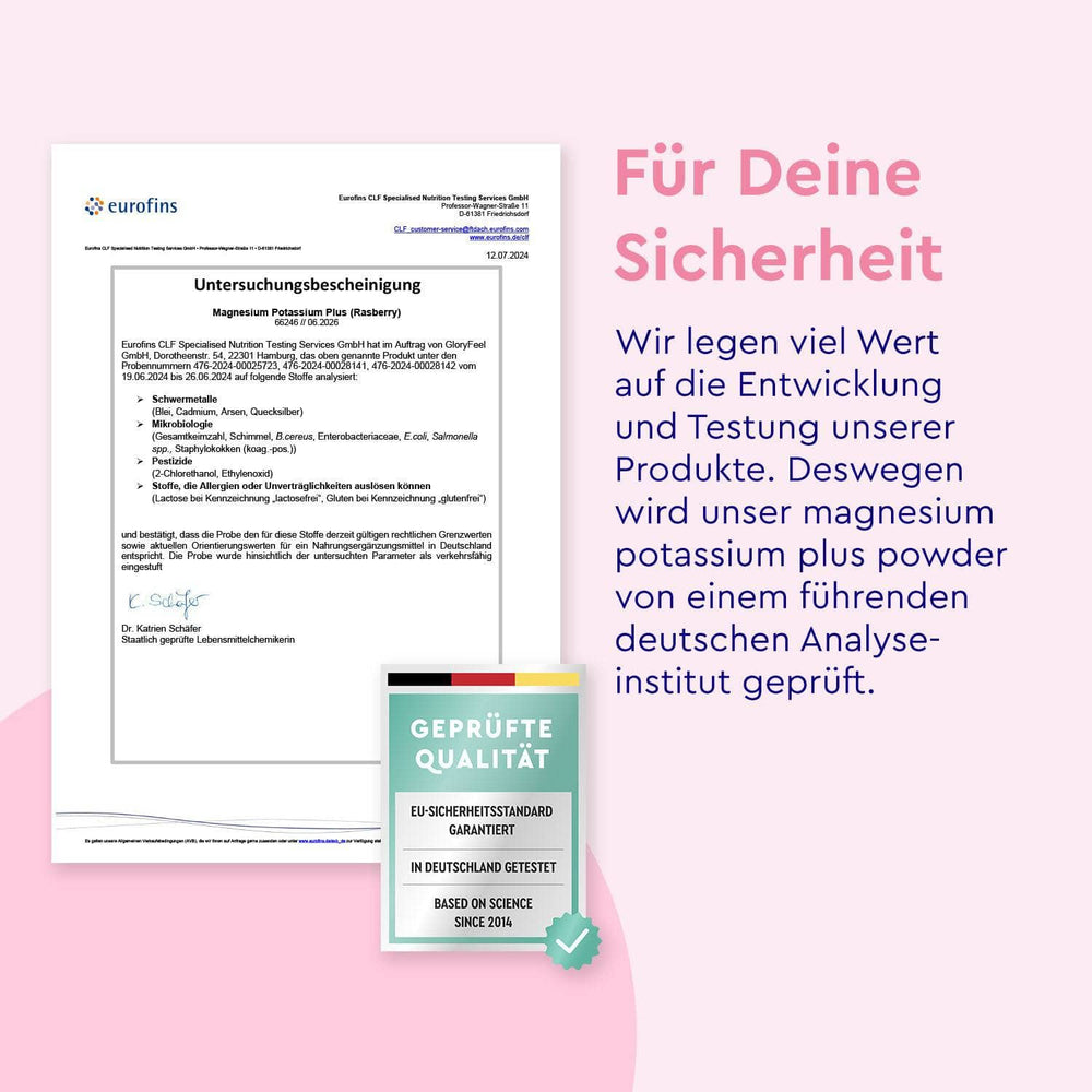 Magnesium Kalium Sticks Himbeere Zertifikat