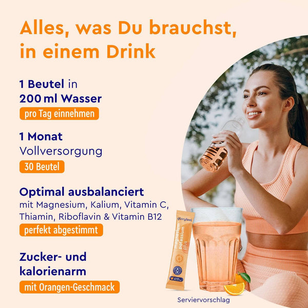 Magnesium Kalium Sticks Orange Einnahme