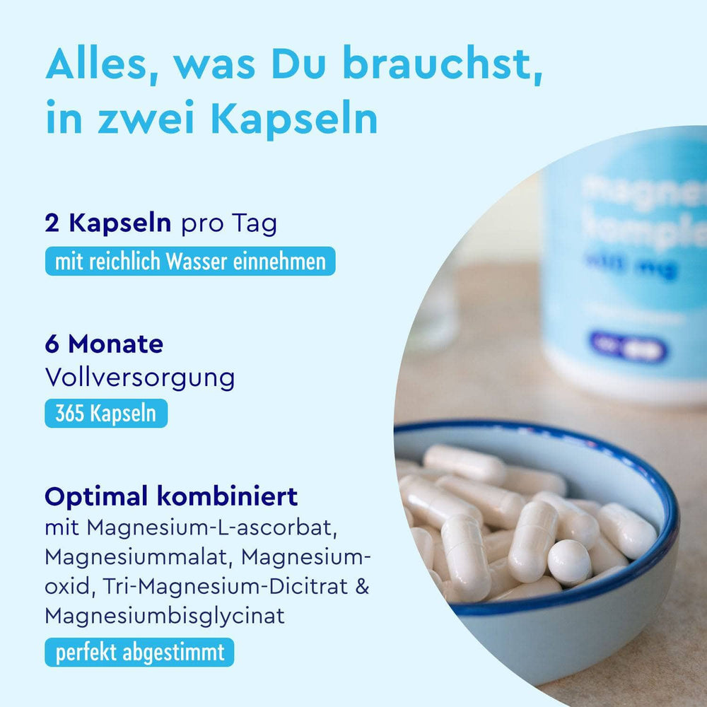 Magnesium Komplex Kapseln Einnahme
