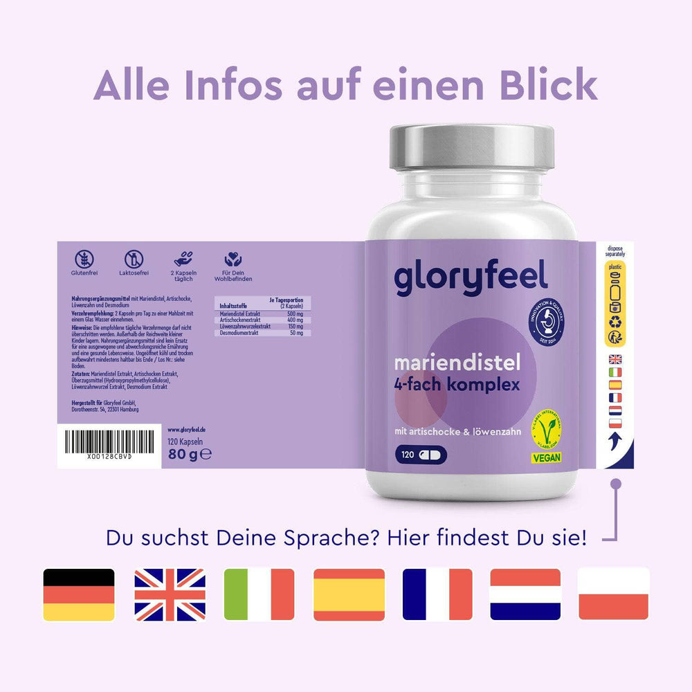 Mariendistel Kapseln Sprachen