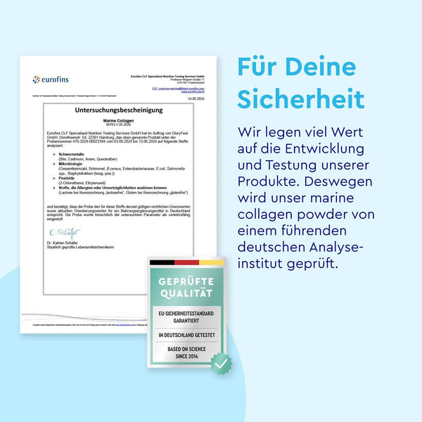 Marine Kollagen Pulver Zertifikat