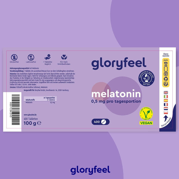 Melatonin Tabletten Etikett