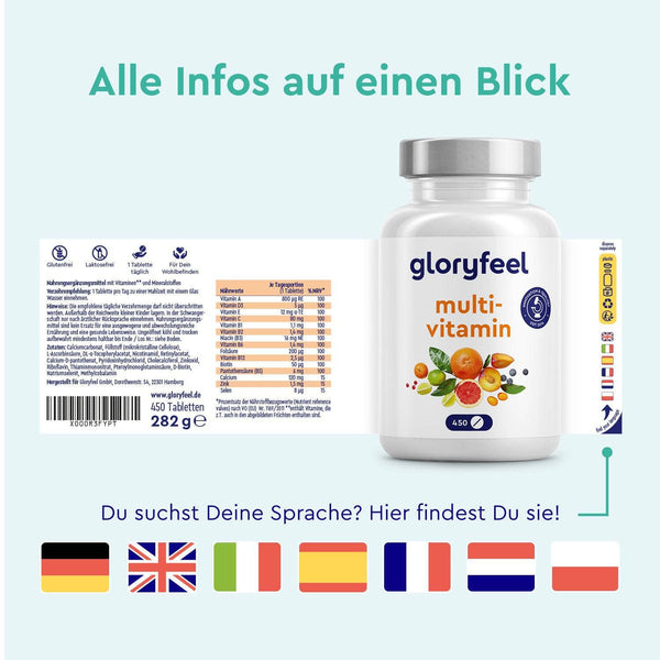 Multivitamin Tabletten Sprachen