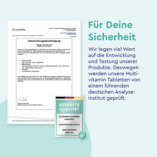 Multivitamin Tabletten Zertifikat