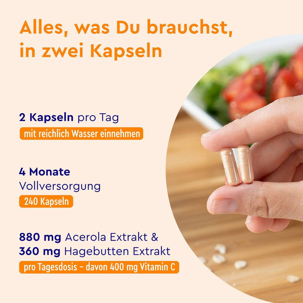 Natürliches Vitamin C Kapseln Einnahme