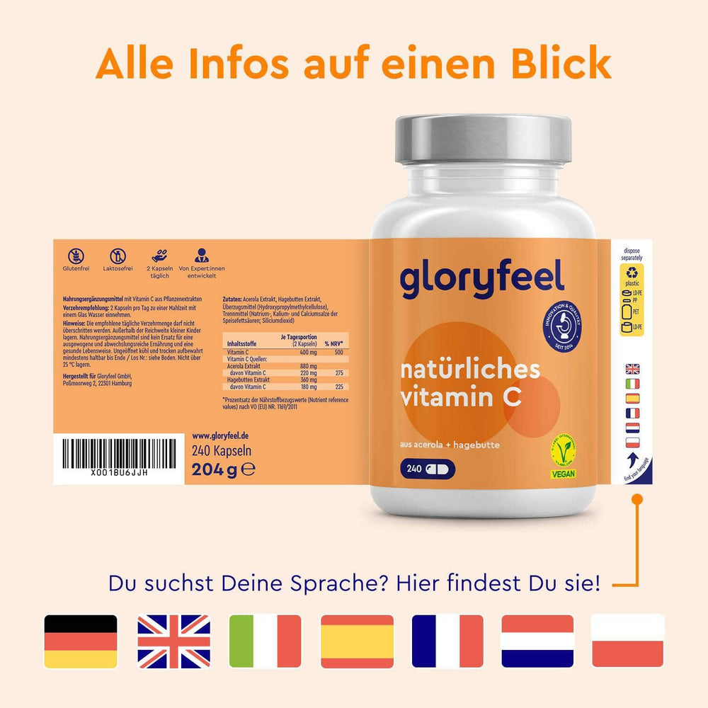 Natürliches Vitamin C Kapseln Sprachen