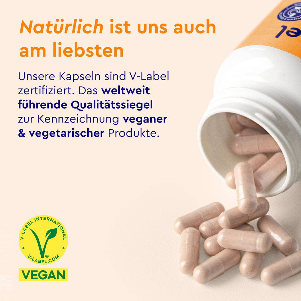 Natürliches Vitamin C Kapseln V-Label zertifiziert