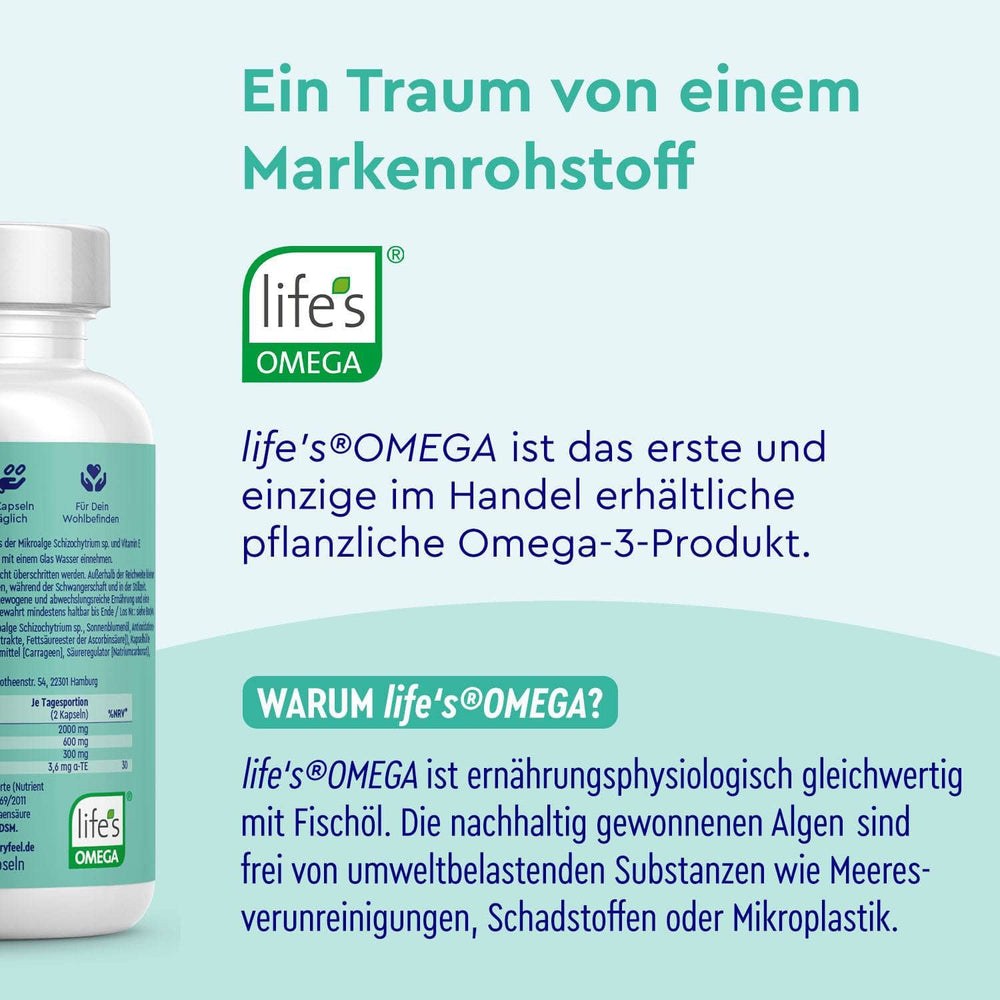 Omega 3 vegan Vitamin E Markenrohstoff