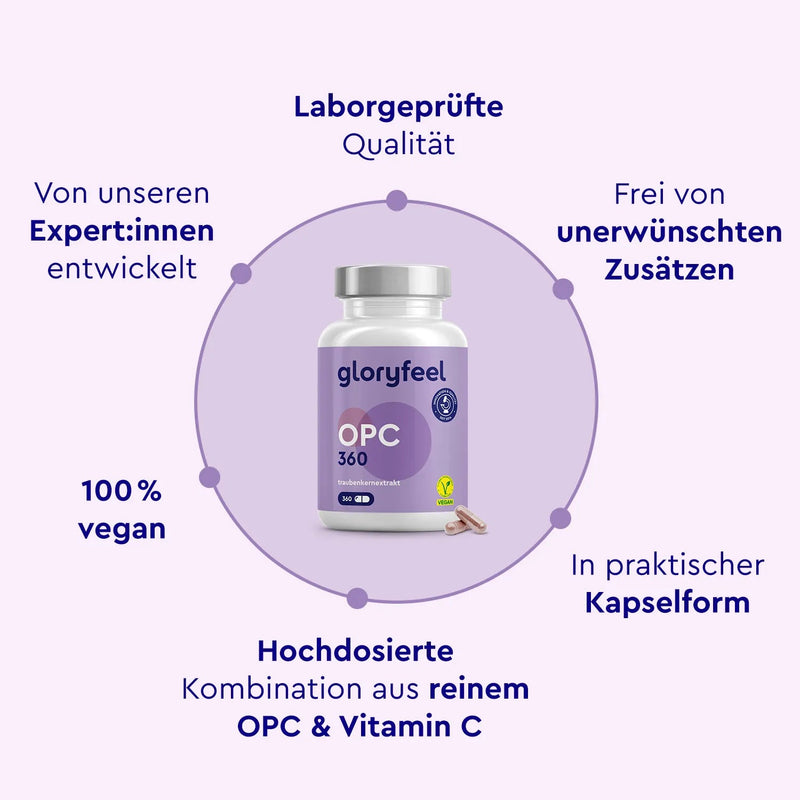 OPC Kapseln 360 mit Vitamin C Eigenschaften