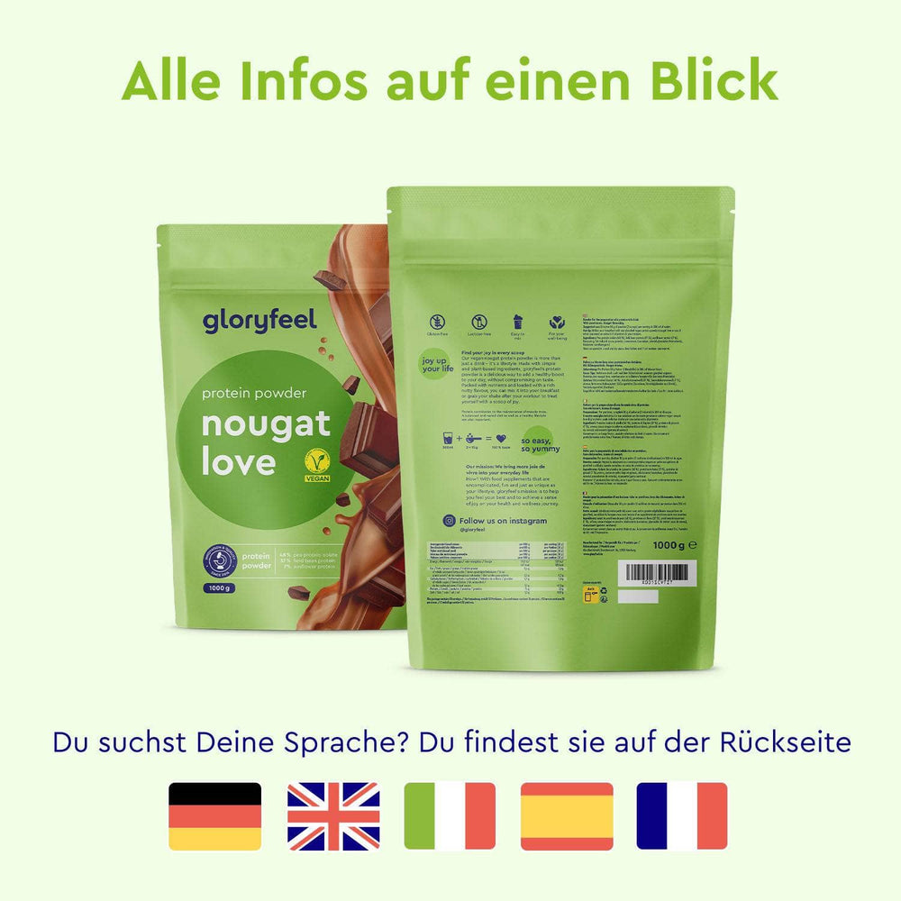 Proteinpulver Nougat Sprachen