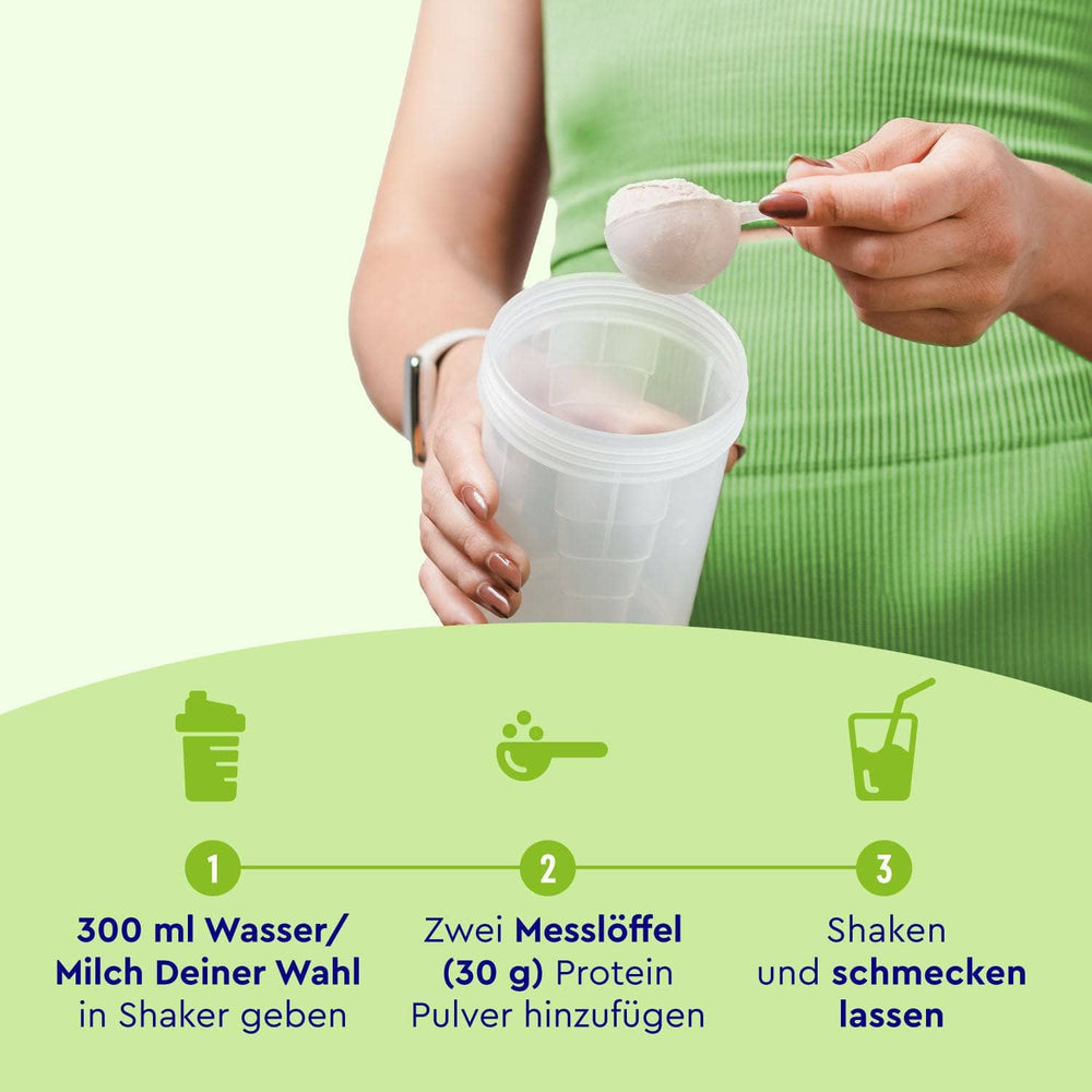 Proteinpulver Nougat Zubereitung