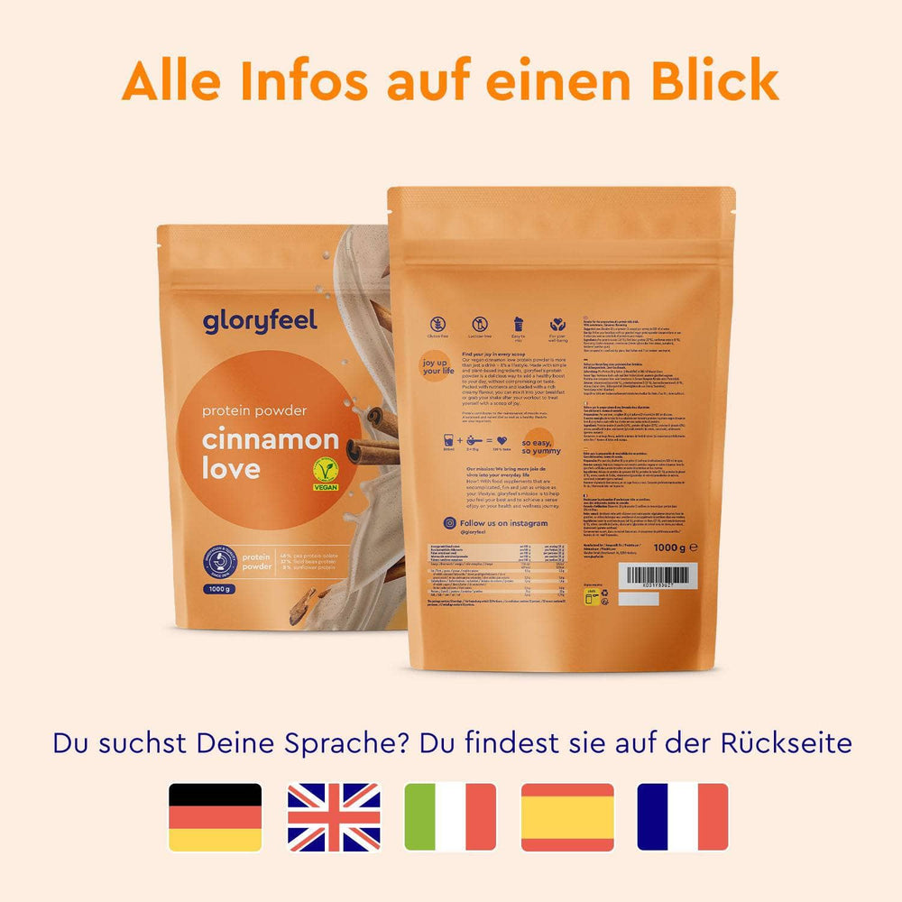 Proteinpulver Zimt Sprachen