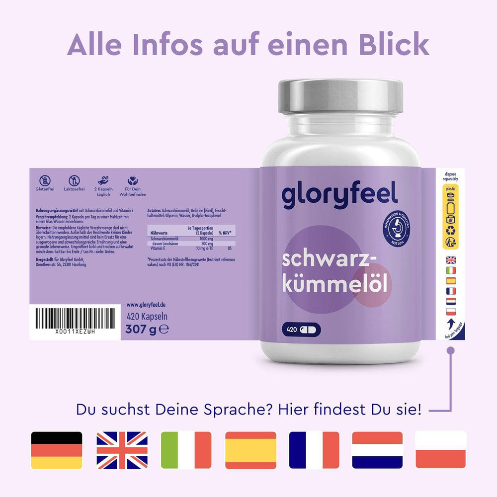 Schwarzkümmelöl Kapseln Sprachen