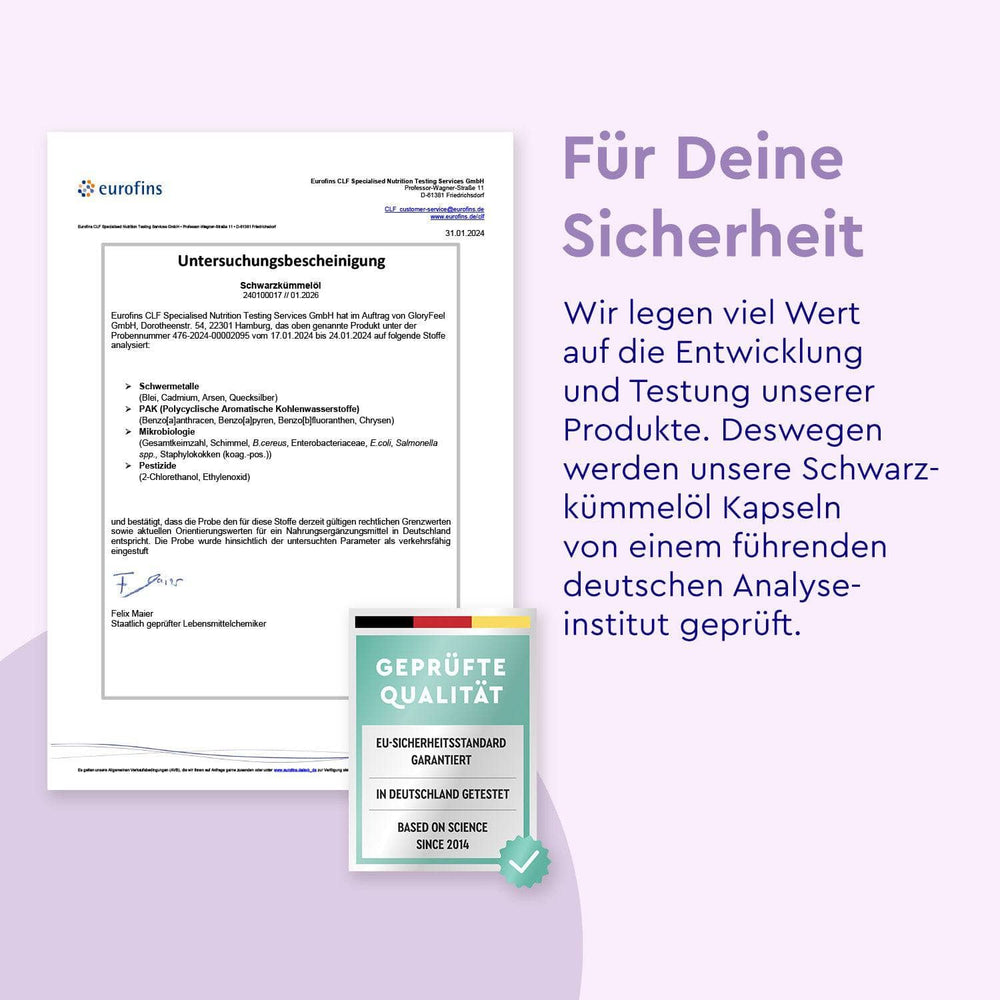 Schwarzkümmelöl Kapseln Zertifikat