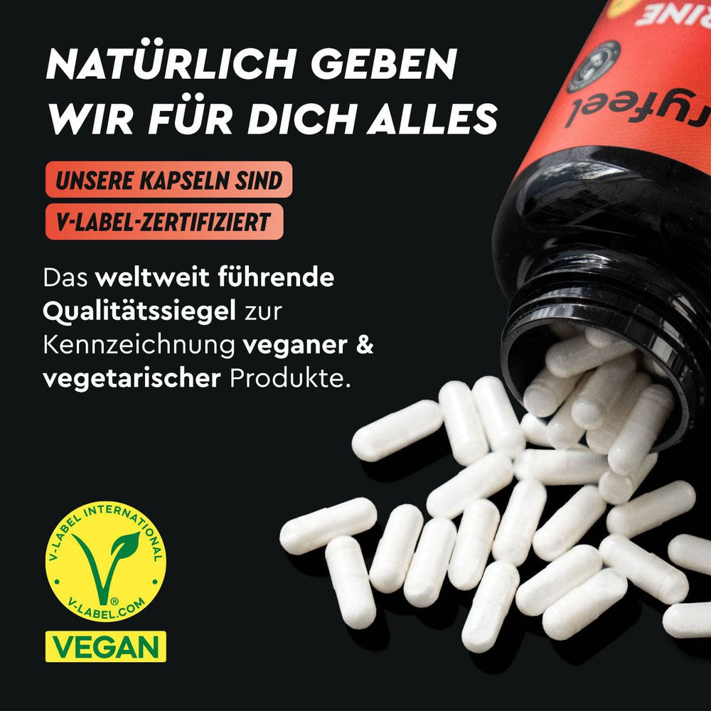 Taurin Kapseln V-Label zertifiziert