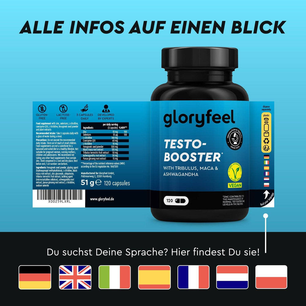 Testosteron Booster Kapseln Sprachen