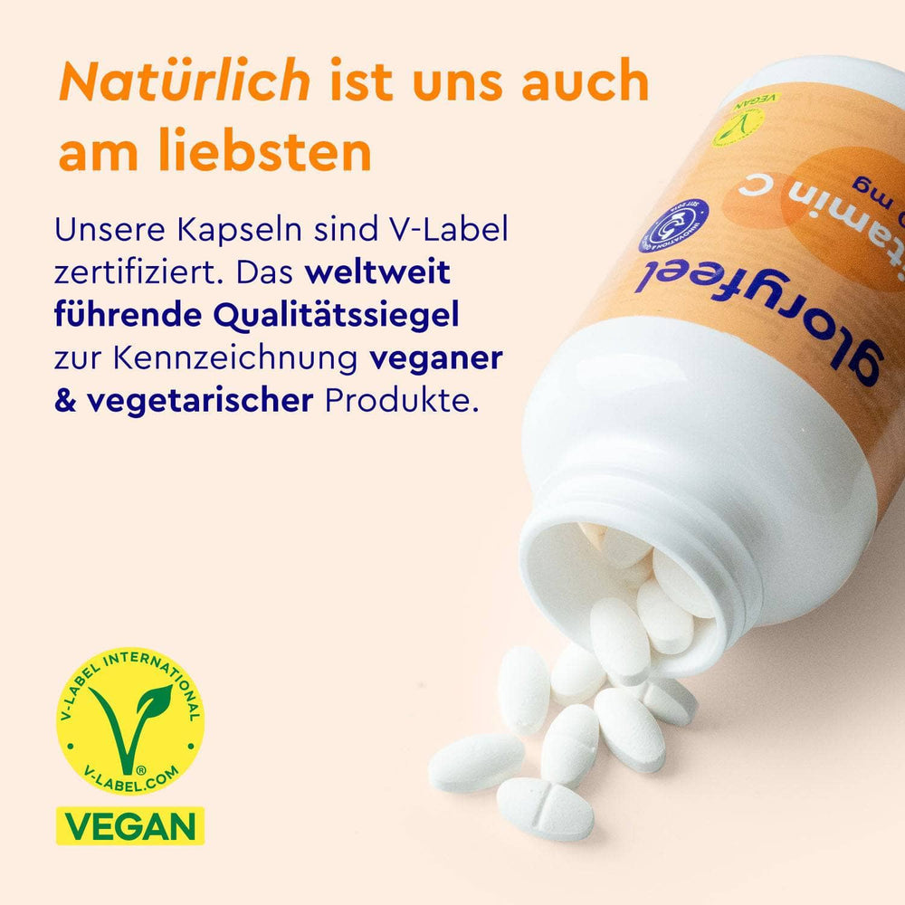 Vitamin C Tabletten V-Label zertifiziert