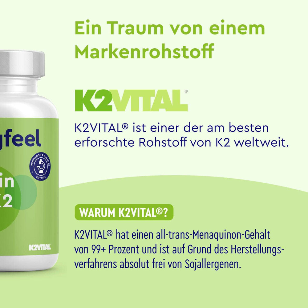 Vitamin D3 K2 Tabletten 2000 I.E. Markenrohstoff
