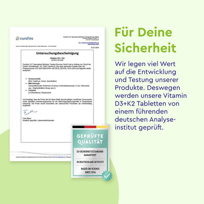Vitamin D3 K2 Tabletten 5000 I.E. Zertifikat
